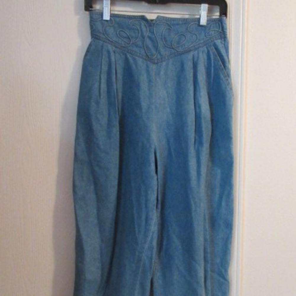 PG COLLECTIONS BLUE COTTON/POLYESTER PANTS Sz 10